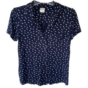 Soma cool nights navy blue white top SOFT size Small